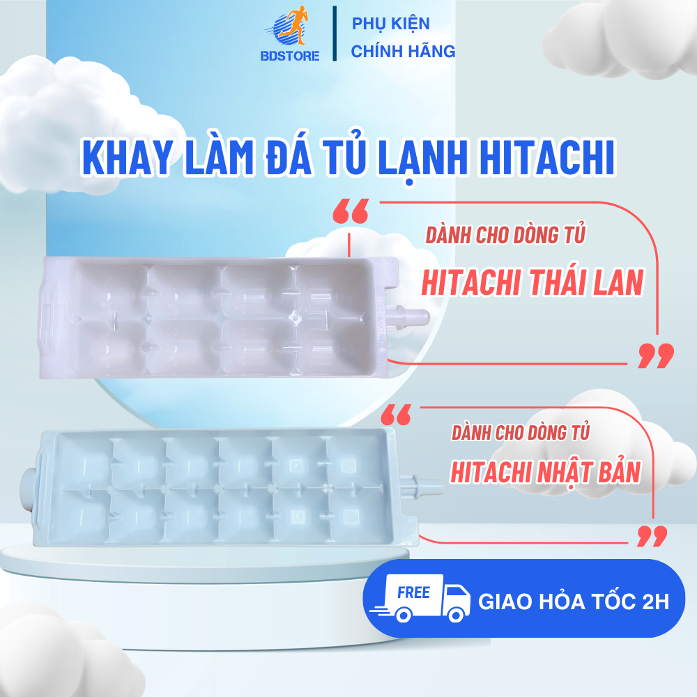 Khay Làm Đá Xoay Tương Thích Tủ Lạnh HITACHI, Vỉ Làm Đá Viên Dành Cho Tủ Lạnh Hitachi (Áp Dụng Đa Dạ