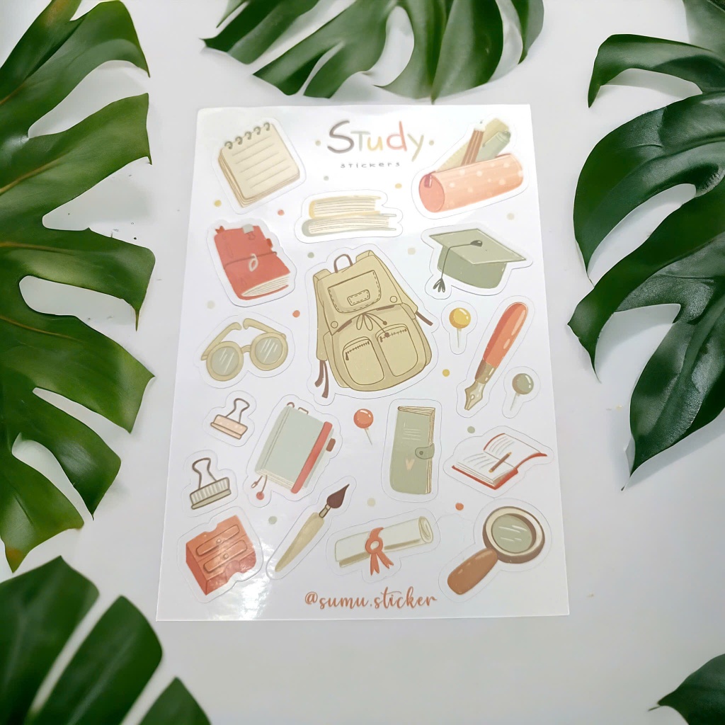 Sticker Study Pack ⭐ Painting Sticker - Sticker Sách Vở ⭐ Sticker Dán Sổ