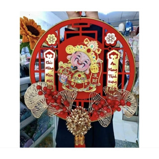 Dây Treo Trang Trí Phông Nền Cửa Sổ Năm Mới Lắc Đầu Thần Tài Dẫn Lối