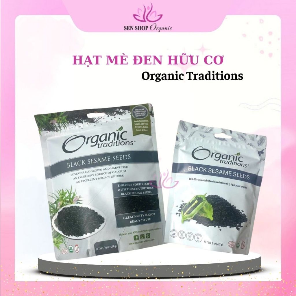 Mè đen hữu cơ Organic Traditions (Black Sesame Seeds)