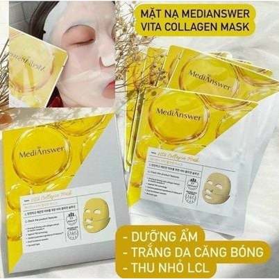 Mặt Nạ Thạch MediAnswer Collagen Mask Vàng Tím Xanh Cam Dưỡng Trắng Giảm Lão Hoá Da