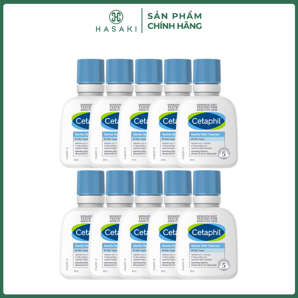 Combo 10 Sữa Rửa Mặt Cetaphil Dịu Lành Cho Da Nhạy Cảm 59ml | HASAKI SẢN PHẨM CHÍNH HÃNG