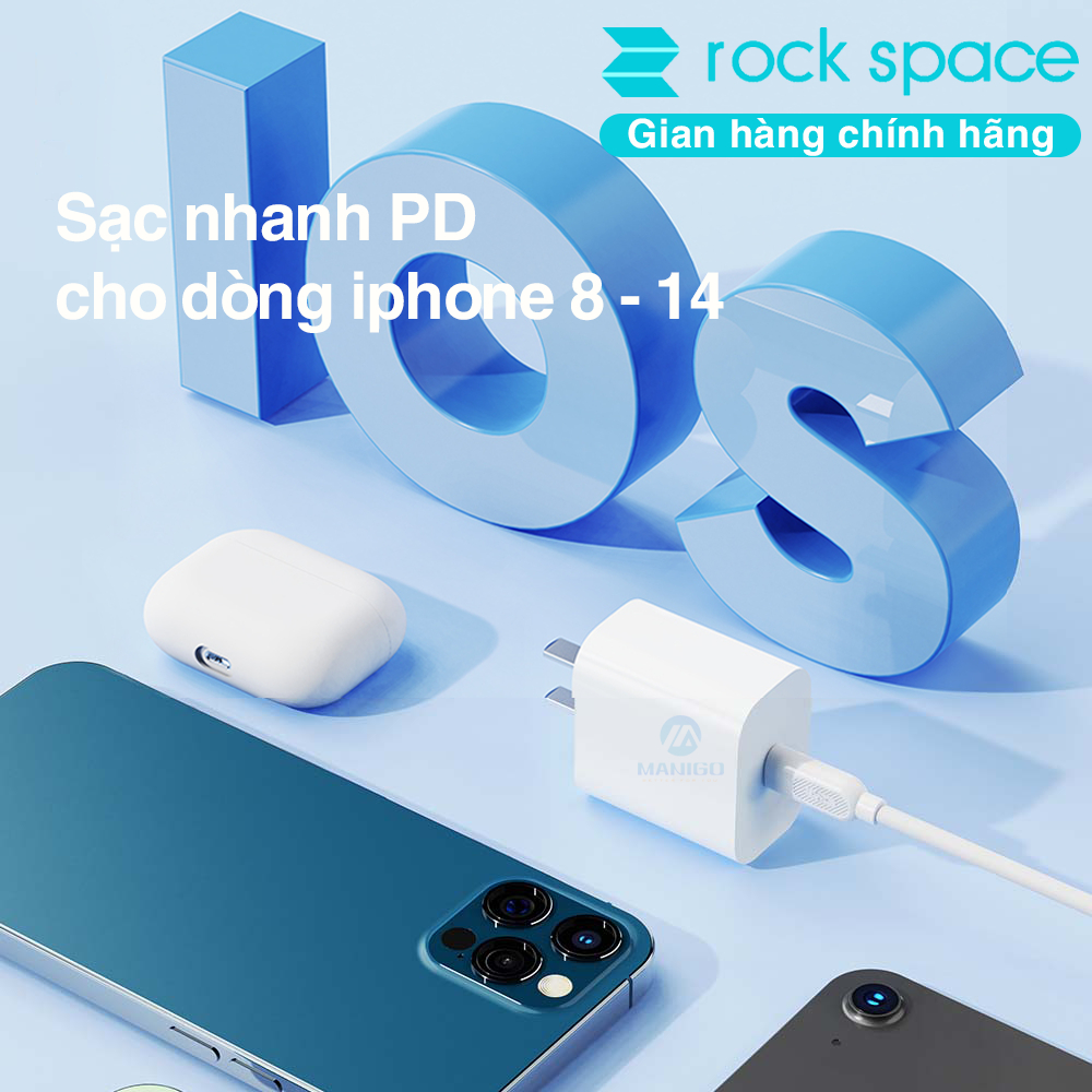 Bộ Sạc nhanh 20W Rockspace T18 hàng chính hãng bảo hành 12 tháng 1 đổi 1 | BigBuy360 - bigbuy360.vn