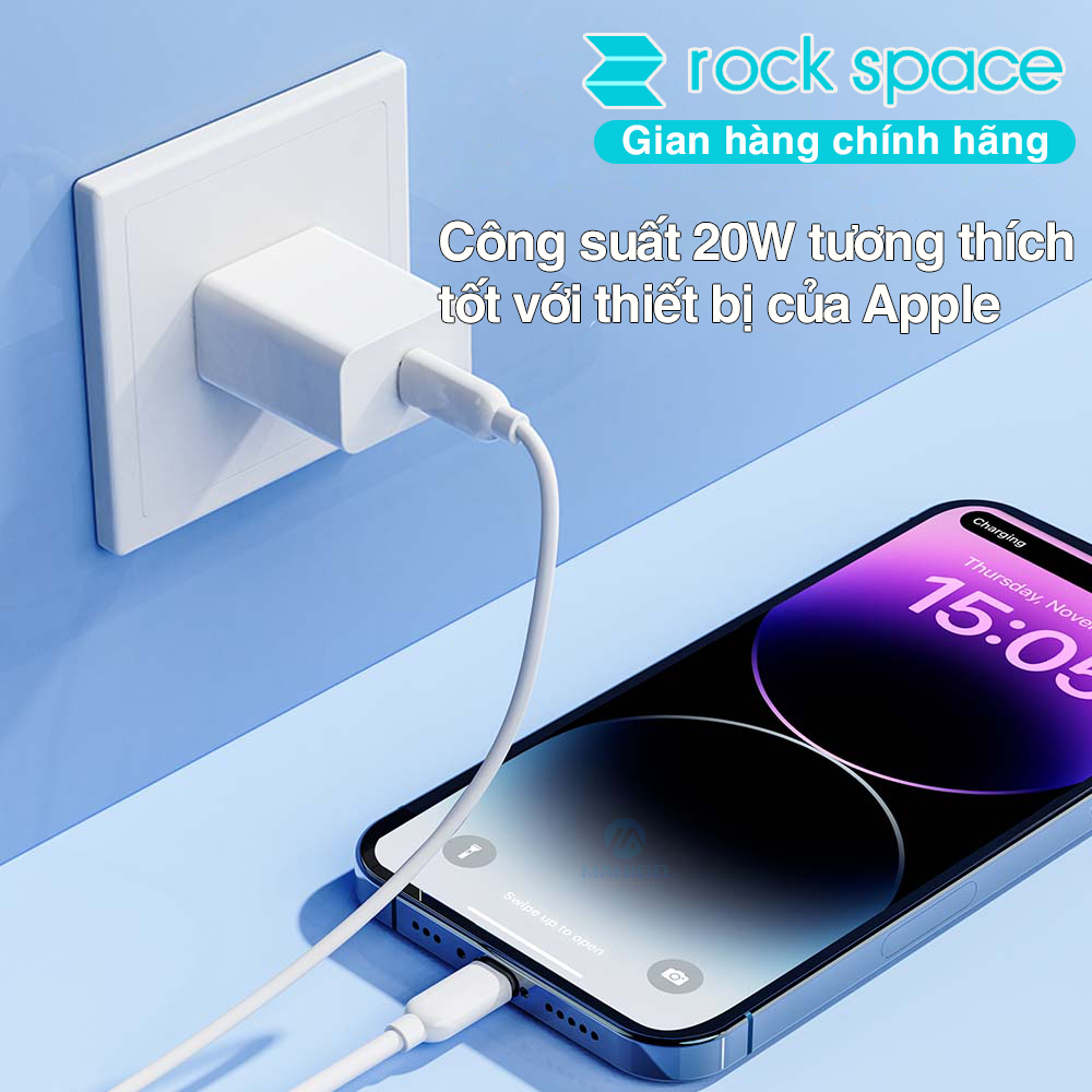 Bộ Sạc nhanh 20W Rockspace T18 hàng chính hãng bảo hành 12 tháng 1 đổi 1 | BigBuy360 - bigbuy360.vn