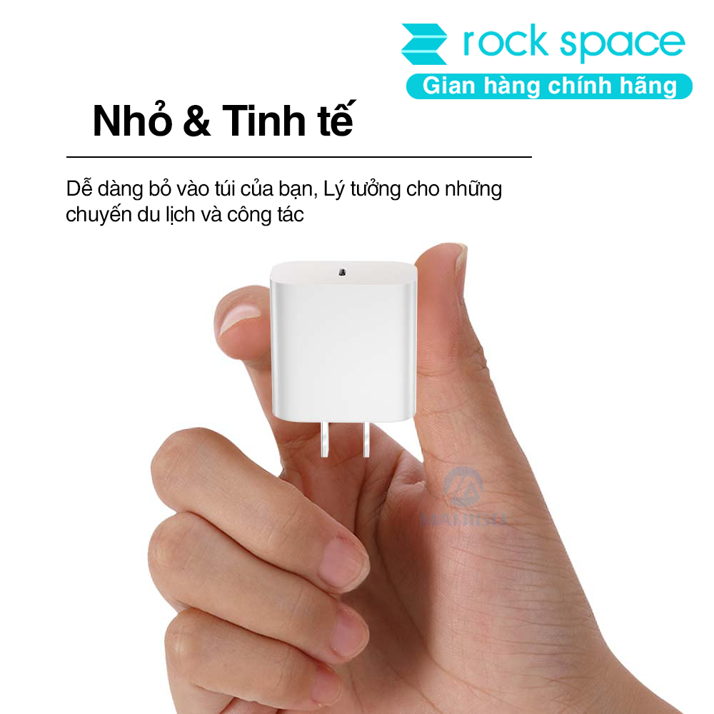 Bộ Sạc nhanh 20W Rockspace T18 hàng chính hãng bảo hành 12 tháng 1 đổi 1 | BigBuy360 - bigbuy360.vn