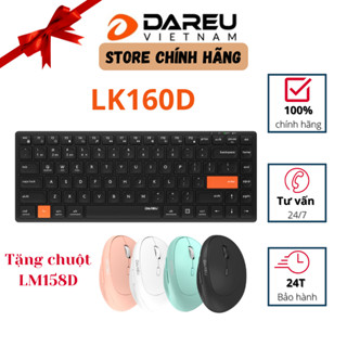 Tặng chuột LM158D - Bàn phím không dây DAREU LK160D (Dual Mode, Scissor Switch)
