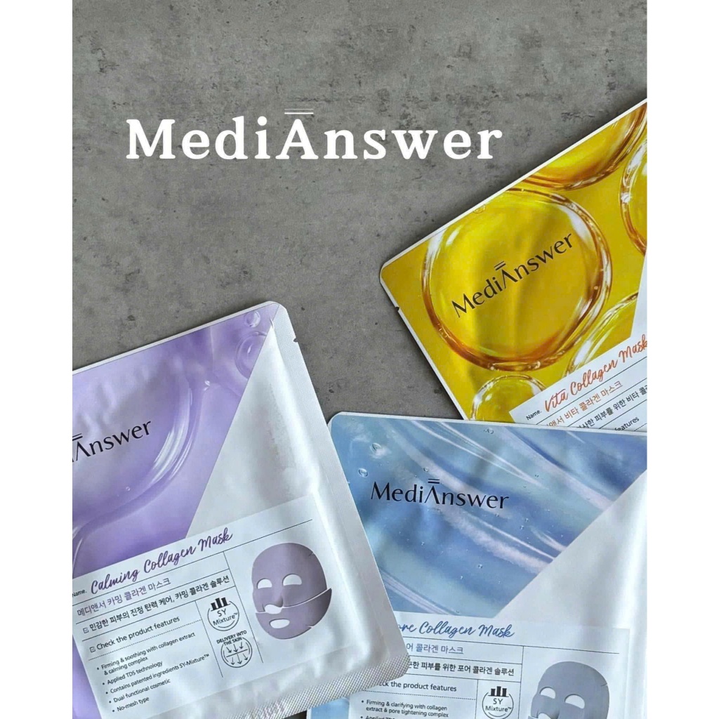 Mặt Nạ Thạch MediAnswer Collagen Mask Vàng Tím Xanh Cam Dưỡng Trắng Giảm Lão Hoá Da
