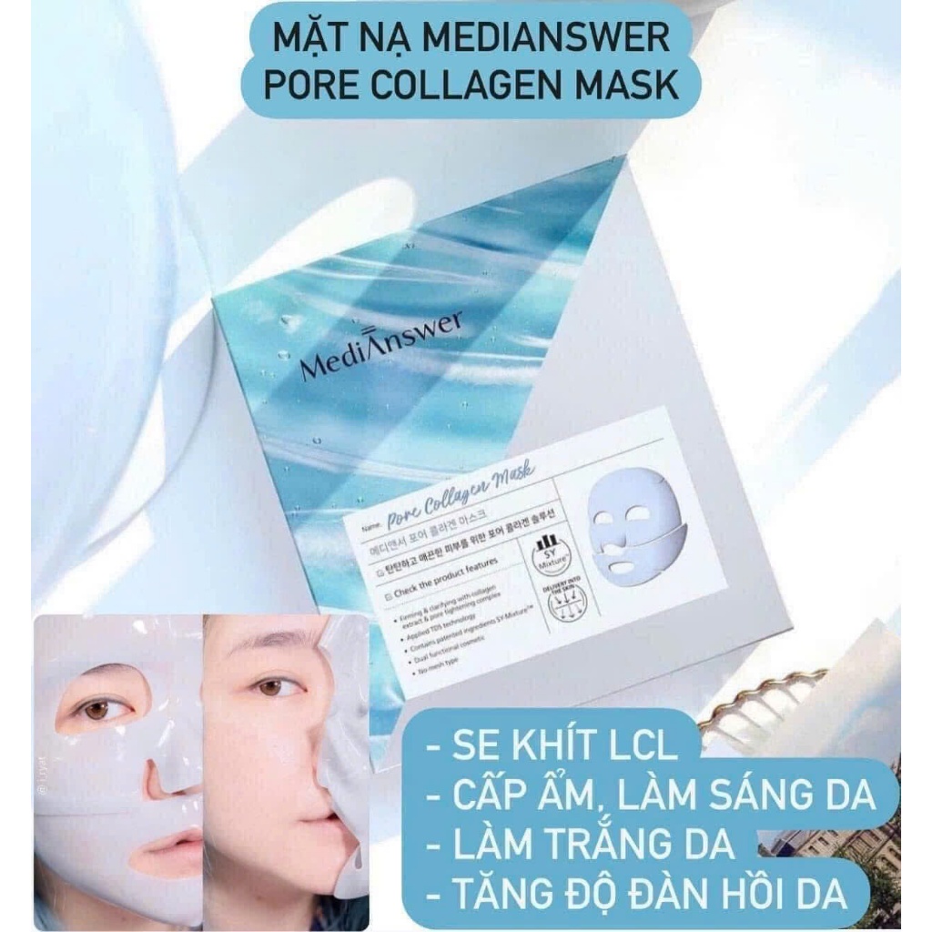 Mặt Nạ Thạch MediAnswer Collagen Mask Vàng Tím Xanh Cam Dưỡng Trắng Giảm Lão Hoá Da