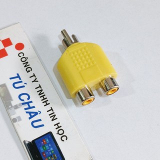 Đầu chia AV 1 ra 2 / 1 đầu AV đực ra 2 AV Cái (Đoạn ngắn nhiều màu) / Giá bán 2 Cái