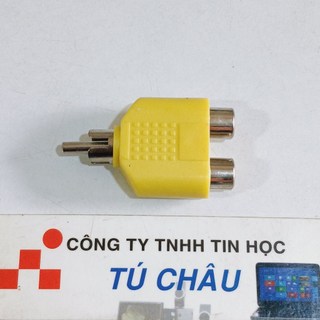 Đầu chia AV 1 ra 2 / 1 đầu AV đực ra 2 AV Cái (Đoạn ngắn nhiều màu) / Giá bán 2 Cái