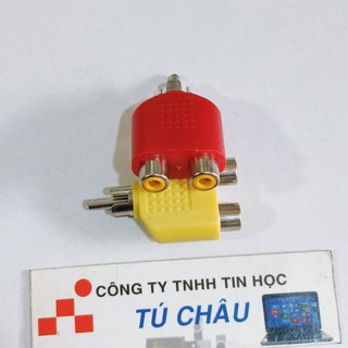 Đầu chia AV 1 ra 2 / 1 đầu AV đực ra 2 AV Cái (Đoạn ngắn nhiều màu) / Giá bán 2 Cái