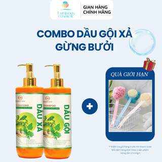 ComBo Dầu Gội Xả Ngải Cứu Kết Hợp Bưởi Và Gừng Sạch Gàu Giảm Rụng Kích Thích Mọc Tóc Giúp Tóc Chắc Khỏe