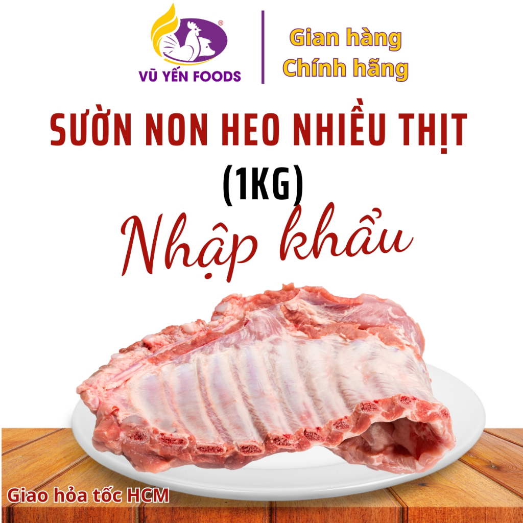 1kg Sườn non nhập khẩu (hỏa tốc HCM)