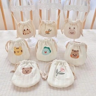 Túi đựng tỏi, túi đeo tránh vía, túi lì xì thêu họa tiết màu sắc dễ thương cho bé [Keroshop]