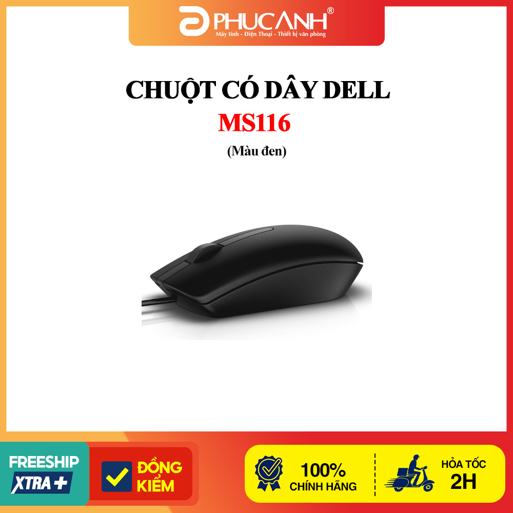 Chuột có dây Dell MS116 Màu đen