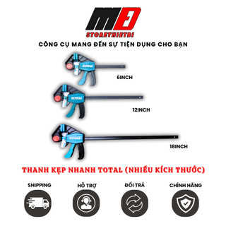 Thanh kẹp nhanh total tht1340601 chuyên dùng kẹp chặt các vật liệu có 3 size 150mm x 300mm x 450mm