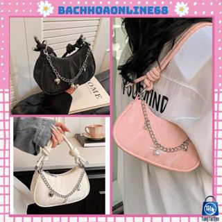 Túi xách nữ đeo chéo túi nữ giá rẻ dáng xing phối dây Xích Tim kẹp nách đeo vai phong cách Hàn Quốc Bachhoaonline68 941