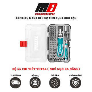 Bộ Tua Vít Tự Động Đa Năng 55 chi tiết TOTAL TACSD30556 Có Hộp Bảo Quản Thép Cr-v