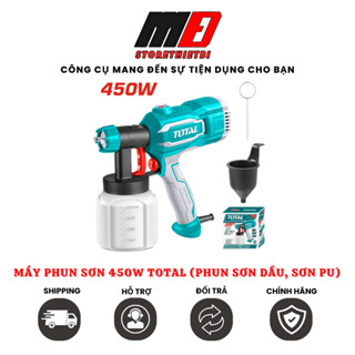  Máy Phun Sơn Cầm Tay 450W TOTAL TT3506 Dùng Điện 220V Sử Dụng Sơn Dầu Sơn PU  Không dùng sơn nước  