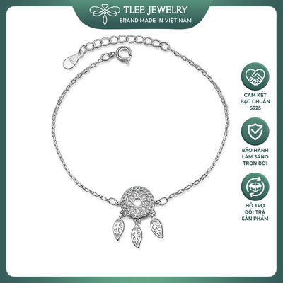 Lắc tay bạc nữ TLEE dreamcatcher đính đá cao cấp TLEE JEWELRY LT0160