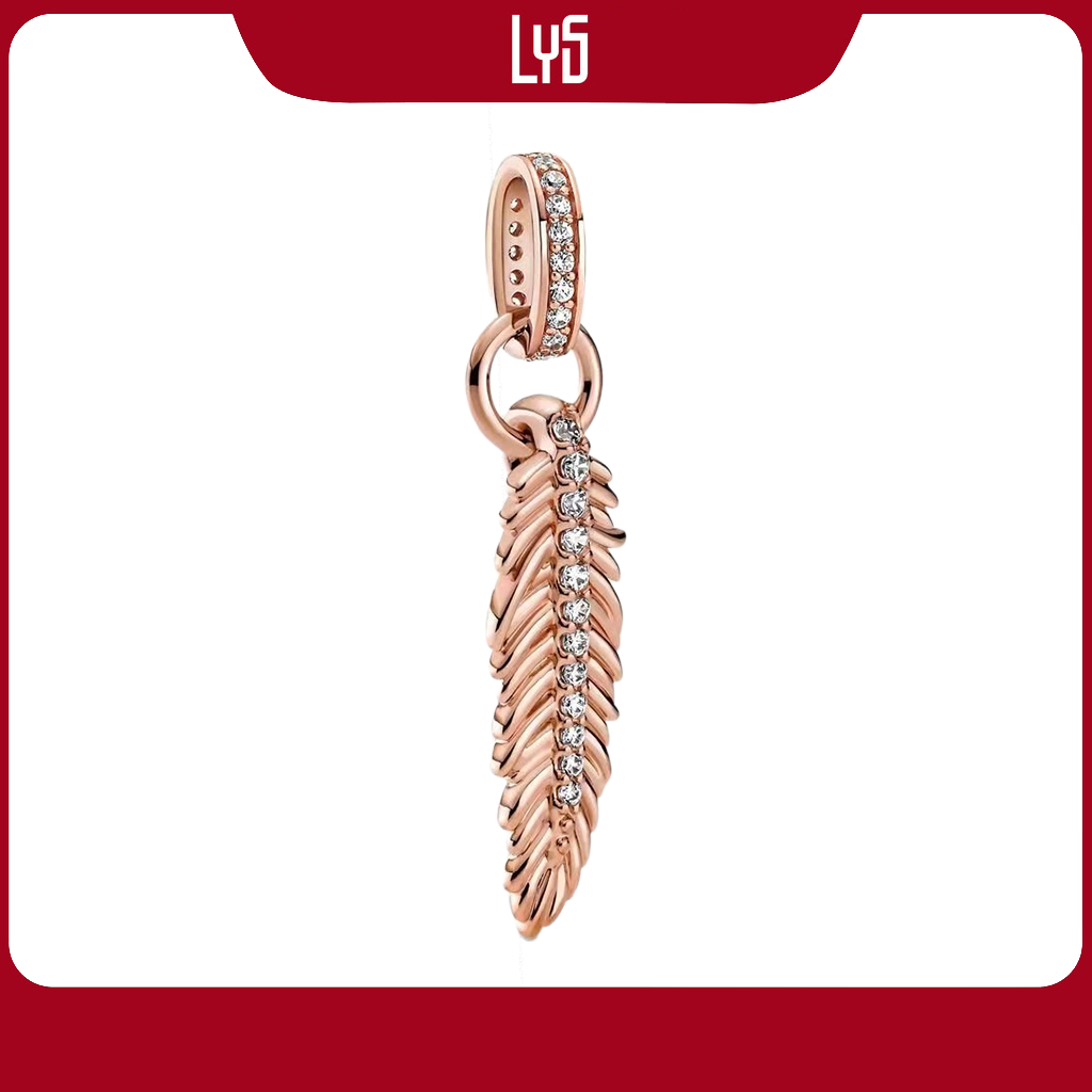 Charm mặt dây chuyền lông vũ cong quyến rũ 1651