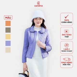 Áo phao nữ CARDINA chất liệu chần bông cao cấp siêu nhẹ không xô cổ sen phối bèo nổi bật trẻ trung nữ tính 4PNF04