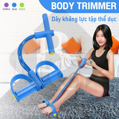 [Mall] - 6011 Dây Tập Bụng, Dây Kéo Đàn Hồi Kháng Lực 4 Ống Cao Su Tập Bụng Tại Nhà
