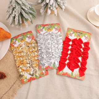 Set 12 Nơ Treo Cây Thông Noel, Nơ Nhung Đỏ Trang Trí Noel, Decor Phụ Kiện DIY Handmade, Vòng Hoa Trang Trí Giáng Sinh