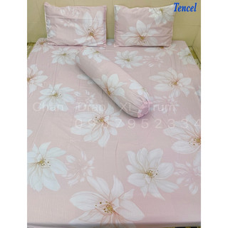 BỘ DRAP VẢI TENCEL SIÊU MỀM MÁT Size 1m8x2m (inbox chọn mẫu)