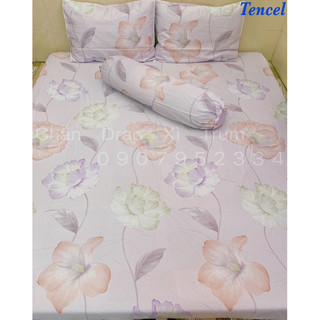 BỘ DRAP VẢI TENCEL SIÊU MỀM MÁT Size 1m8x2m (inbox chọn mẫu)