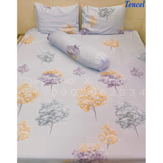 BỘ DRAP VẢI TENCEL SIÊU MỀM MÁT Size 1m8x2m (inbox chọn mẫu)