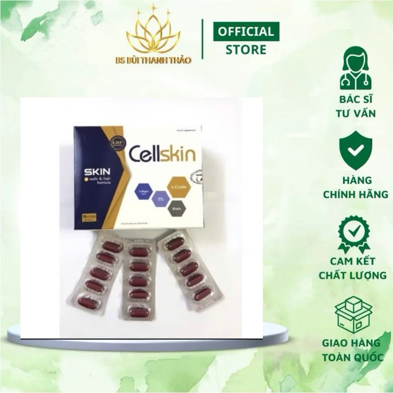 Viên uống CELLSKIN- Giúp làm giảm quá trình lão hoá da, ngăn ngừa rụng tóc -