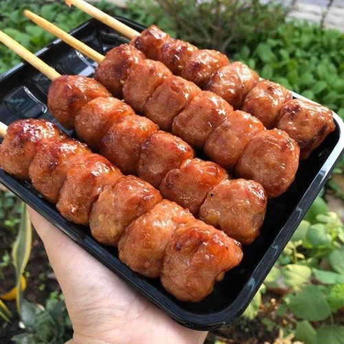 ( Giao Hcm ) Nem Lụi Xiên Que Nướng Túi 500g 25 Viên Nem Lụi Đông Lạnh Tiện Chế Biến