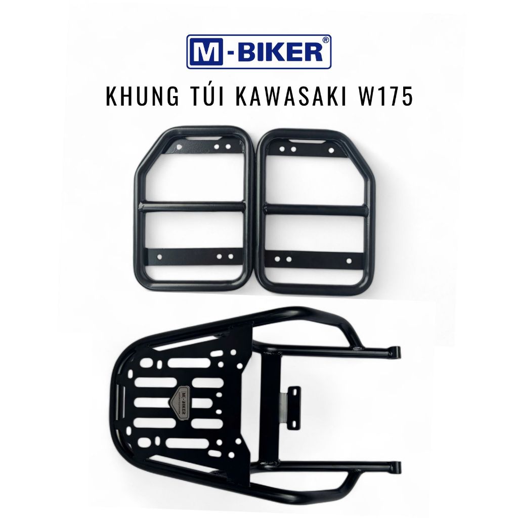 Cảng sau W175 Mbiker kèm khung hông treo túi, bình xăng