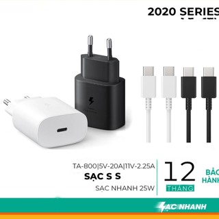 Bộ Sạc Samsung 25W TypeC To TypeC sạc nhanh Cho các dòng Máy chân cắm typeC  - PK Hoàng Gia