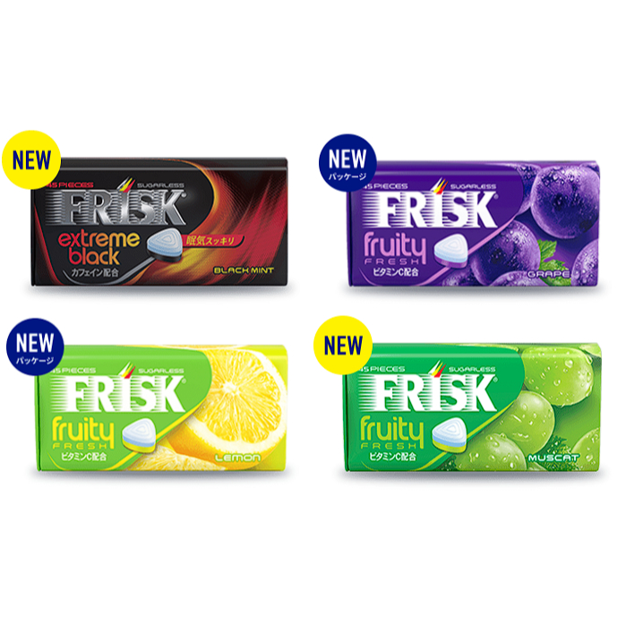 Kẹo ngậm bạc hà Frisk Nhật Bản vị hoa quả hộp 45 viên