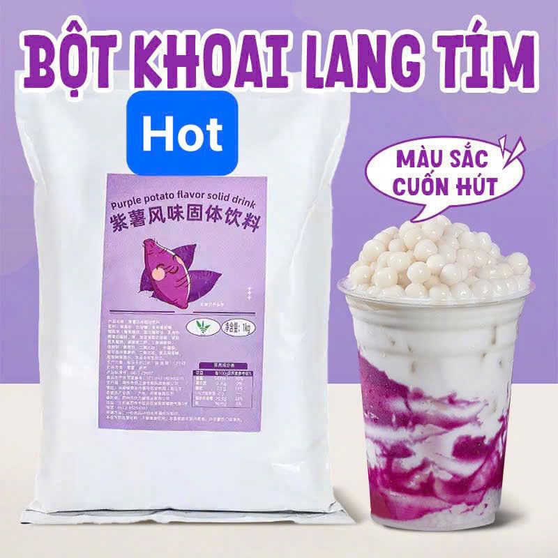 bột khoai lang tím 1kg pha chế trà sữa
