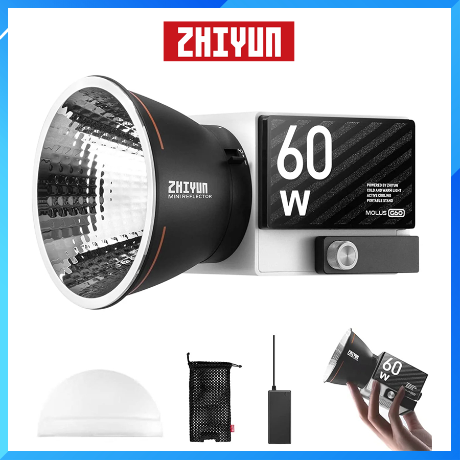 Zhiyun Molus G60 / Molus G60 Combo - Đèn LED Mini 60W (2700-6500K) | Bảo Hành 12 Tháng