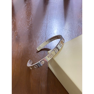 Vòng kiềng tay Cartier đặc khối chất liệu bạc nguyên chất s999 do thợ việt chế tác thủ công