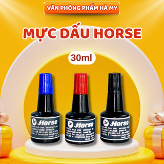 Mực dấu Horse chai 30ml mực tươi sáng, không lem