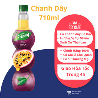 [Sỉ/Lẻ] 710ml - Siro Chanh Dây - Có Chanh Dây Cô đặc - Syrup Passion Fruit- Freshy - Nguyên Liệu Pha Chế Thái Lan - Rey