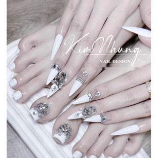  Nail box thiết kế form Nhọn nhiều mẫu Móng Tay 