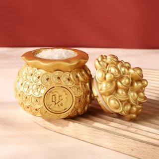 【Hot】Hũ Đựng Muối Gạo Tài Lộc Đầu Năm Mới 2025 - Túi Thần Tài May Mắn Trang Trí Ban Thờ, Bàn Làm Việc Tết 2025