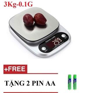 Cân điện tử Cân nhà bếp độ chính xác cao mặt thép không gỉ chống nước có chức năng trừ bì