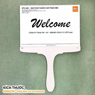 Bảng Mica Biển Hiển Thị Thông Báo Đón Khách Cầm Tay, Bảng Hashtag, Bảng thông tin đón khách, A3 A4