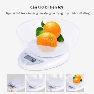 Cân điện tử Cân nhà bếp độ chính xác cao mặt thép không gỉ chống nước có chức năng trừ bì