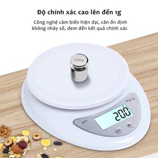 Cân điện tử Cân nhà bếp độ chính xác cao mặt thép không gỉ chống nước có chức năng trừ bì