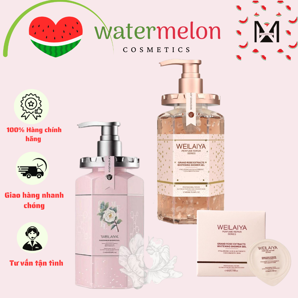 Sữa tắm Weilaiya Hoa Hồng Chính hãng 450ml
