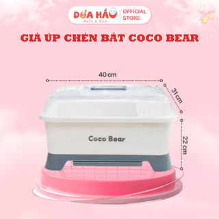 Giá Úp Chén Bát Đồ Dùng Coco Bear Cho Bé Vệ Sinh Tiện Lợi An Toàn Cho Bé