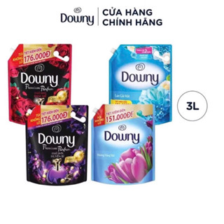 Nước xả vải Downy tinh dầu thiên nhiên túi 3L/3,5L/4L Date luôn mới (bao bì tuỳ lô nhập hàng)